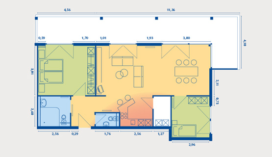 Beispielappartement Typ VIII | 3-Zimmer-Wohnung | ca. 85 m2